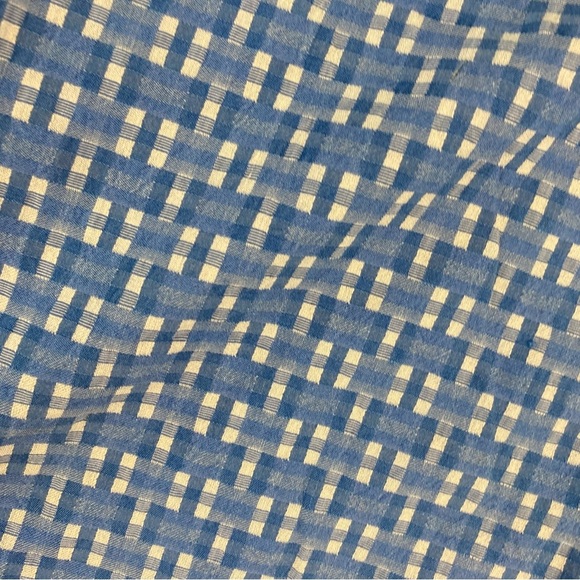 Tommy Bahama Shirt Men Plaid Silk Blend XL Blue Wood Button Short Sleeve Beach - Picture 8 of 8